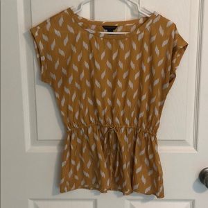 Yellow and cream blouse